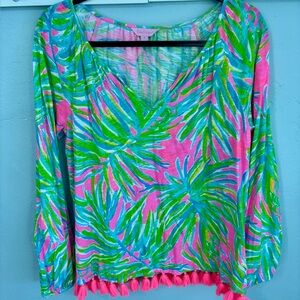 Lilly Pulitzer Palm Tree Blouse